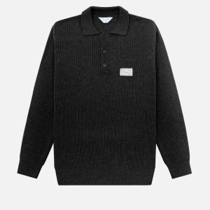 Polo in Lana Mark - Nero