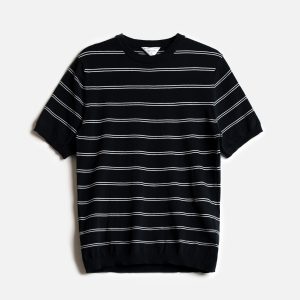Maglietta Rugby - Righe Nero/Bianco